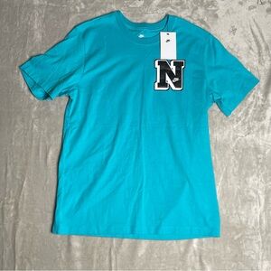 Nike Men The Nike Tee Blue Short Sleeve Logo T Shirt FV3772-345 Size M NWT